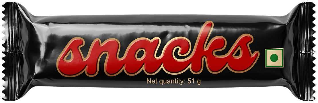 Snacks chocolate bar wrapper