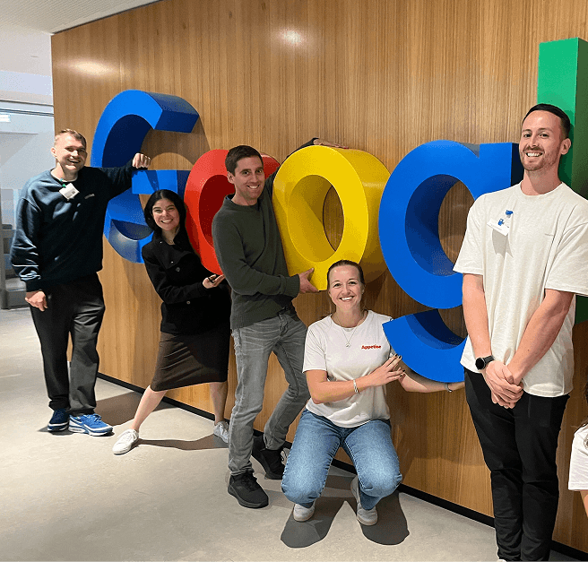 Appetise team members visiting the Google office