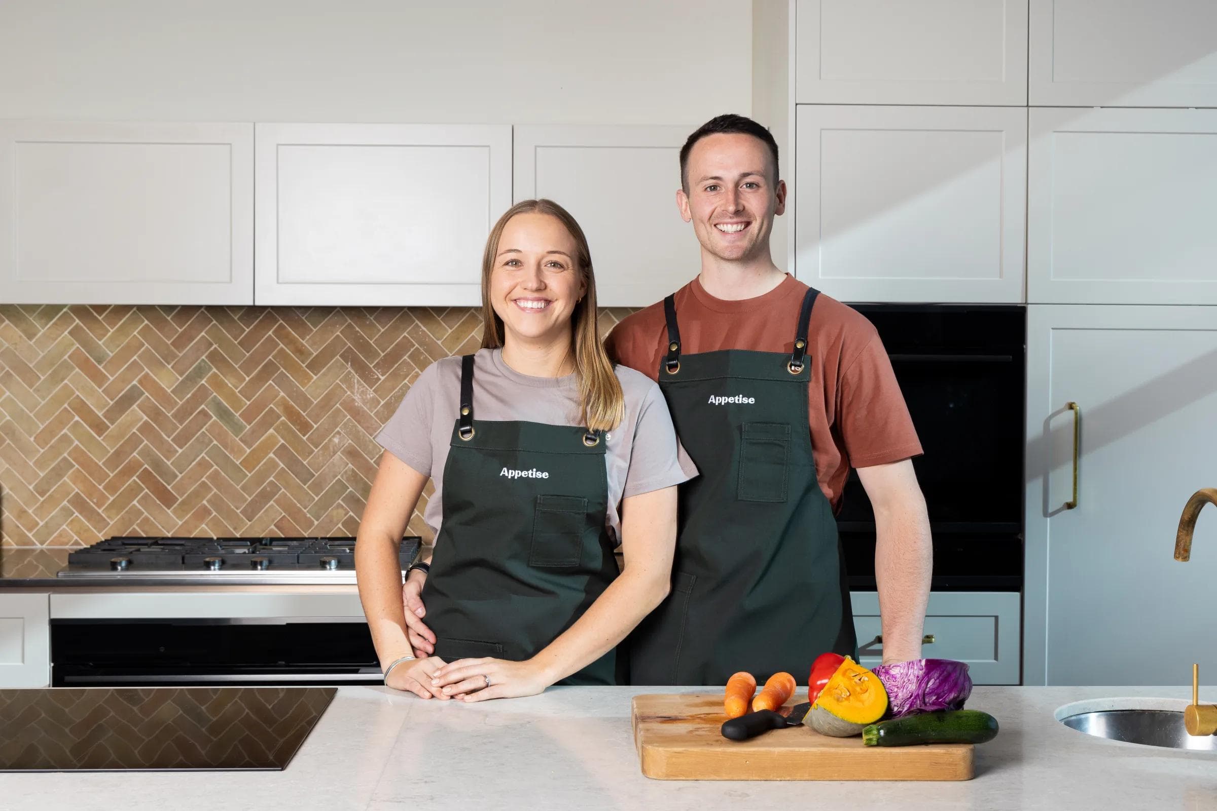 Appetise founders Elise and Toby Hilliam in the kitchen